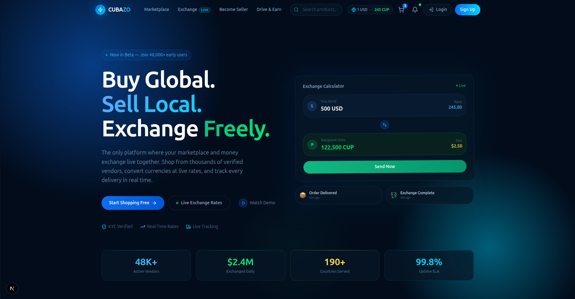 Cubazo — Marketplace